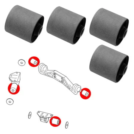 Differential mount bushes for Suzuki SX4, Swift - Image 1