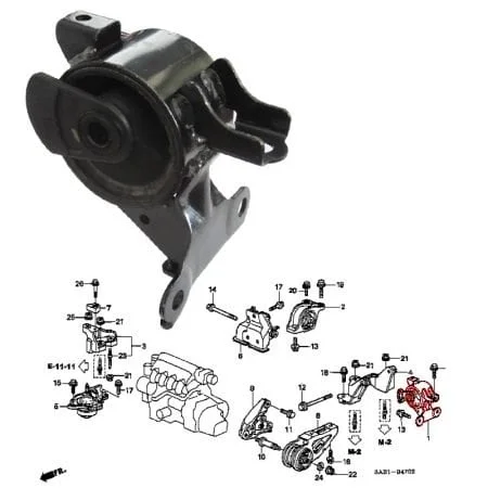 Support boite de vitesse manuel Honda Jazz, City