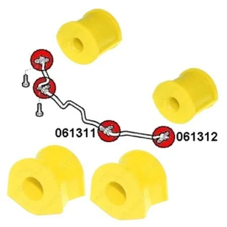 Polyurethane front stabilizer bar bushes, Fiat Barchetta, Punto, Lancia Y