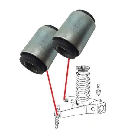 Bujes de brazo delantero para Fiat 125, 126, 132, 500, 850, 1500