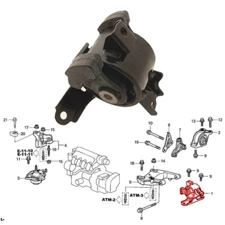 Support boite de vitesse auto Honda Jazz, City