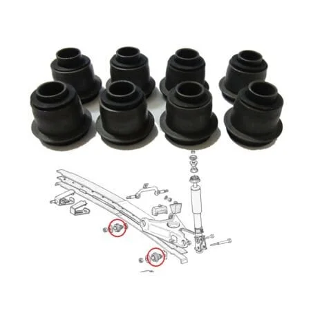Silentblocs des bras arrières Fiat 127