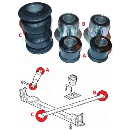 Kit de casquillos de suspensión trasera Ducato