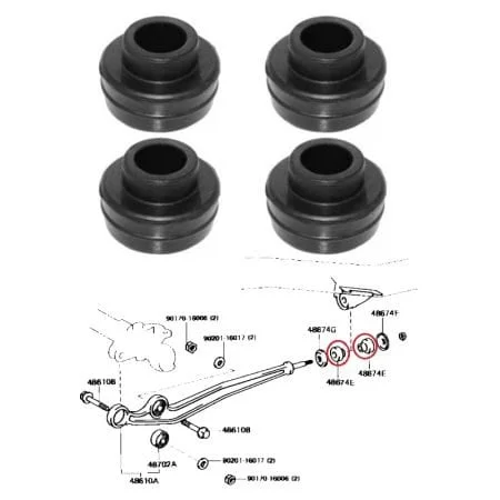Silentblocs des bras avant pour Landcruiser