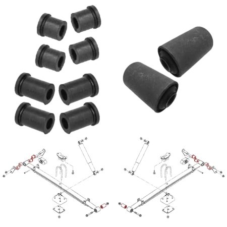 KIT 10 silentblocs du palonier arrière, Navara D40