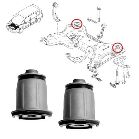 Culla motore silentblock per Renault Espace IV, Laguna II, Trafic II, Vivaro, Primastar