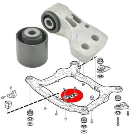 Casquillos en el soporte del motor del Volvo XC90