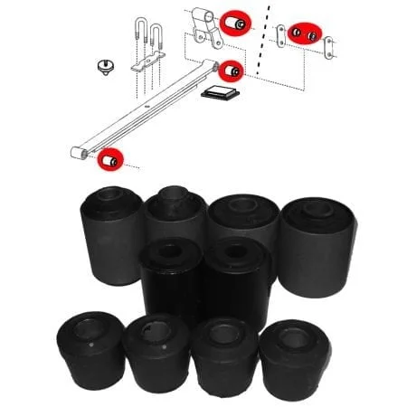 Rear leaf springs bushes kit for Ford Transit