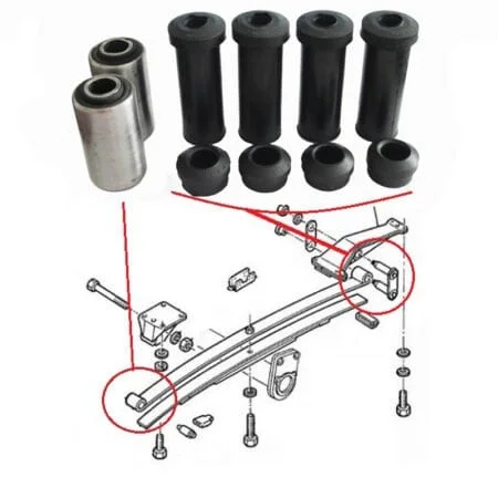 Silentblock per cuscinetto posteriore, per molla a balestra, Citroen C25, Peugeot J5, Fiat Ducato, Talbot Express
