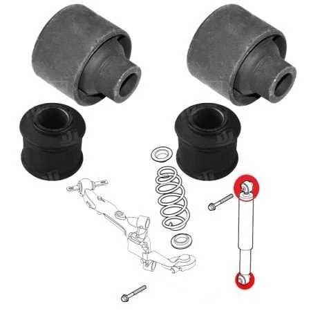 Silentblocks per ammortizzatori posteriori per Fiat Doblo, Opel Combo