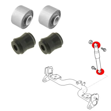 Rear shock absorbers bushes for Fiat Doblo 119, 223
