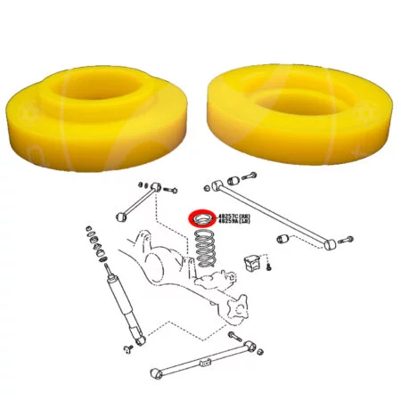 Spessori per molle posteriori, Toyota Land Cruiser Prado 150