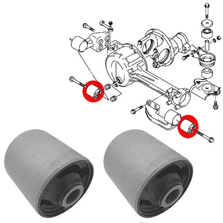 Front differential mounts bushes, Grand Vitara SQ416, SQ420, X90 SZ416