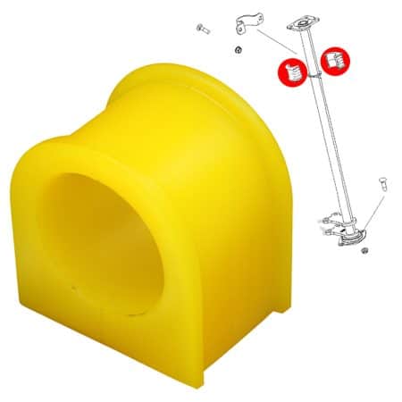 Boccola dello sterzo Silentbloc, Polaris Scrambler, Outlaw, Sportsman