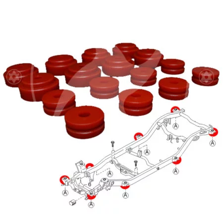 Subframe bushes, Kia Sportage I/II, Retona