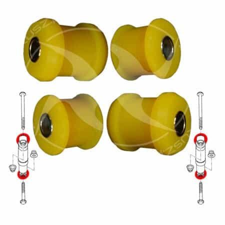 Rear shock absorbers polyurethane bushes, Master III, Movano B, NV400
