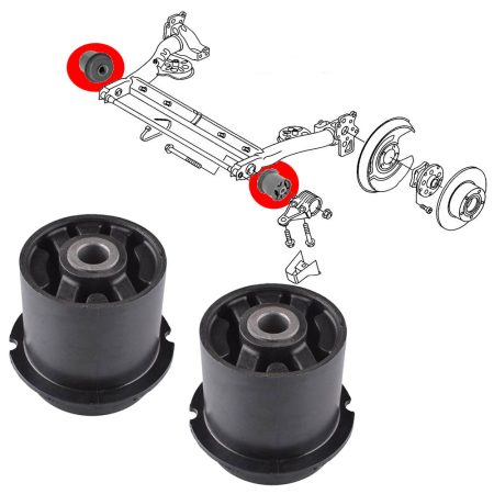 Silentblocs de corps d'essieu arrière, Audi A6, Superb, Passat B5