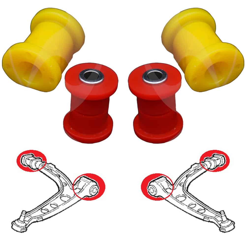 silentbloc braccio anteriore in poliuretano fiat uno cinquecento 5 927 293 Silentblocks sui bracci anteriori, Cinquecento, Seicento, Uno - immagine 1