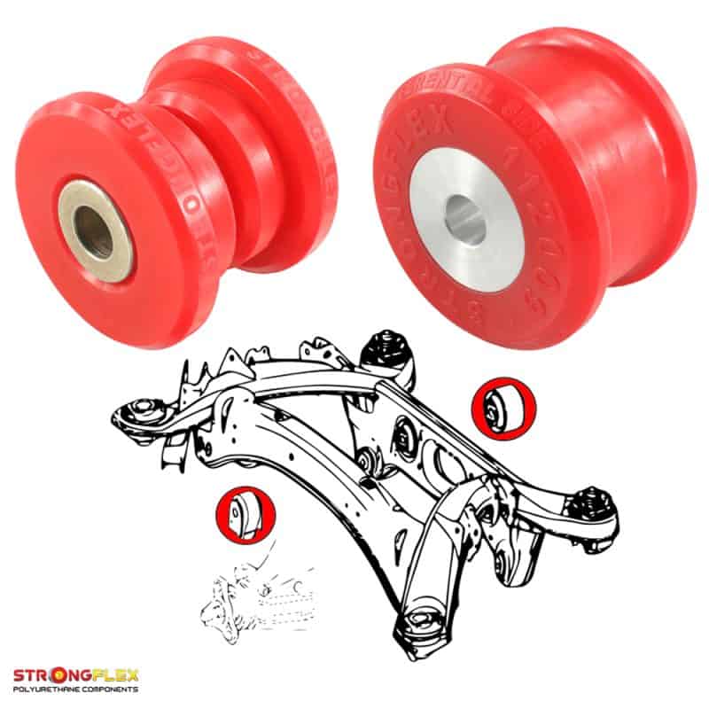 Rear differential mount bushes, E W212, E C207, C W204, CLS C218, GLK ...