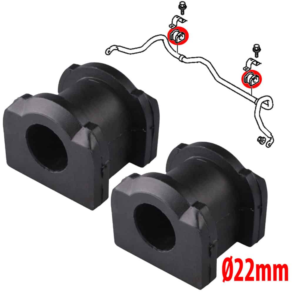 silentblocs barre stabilisatrice avant Peugeot 4007 4008 Bujes para barra estabilizadora delantera, C-Crosser, C4 Aircross, ASX, Lancer VIII, Outlander, 4007, 4008 - Imagen 1